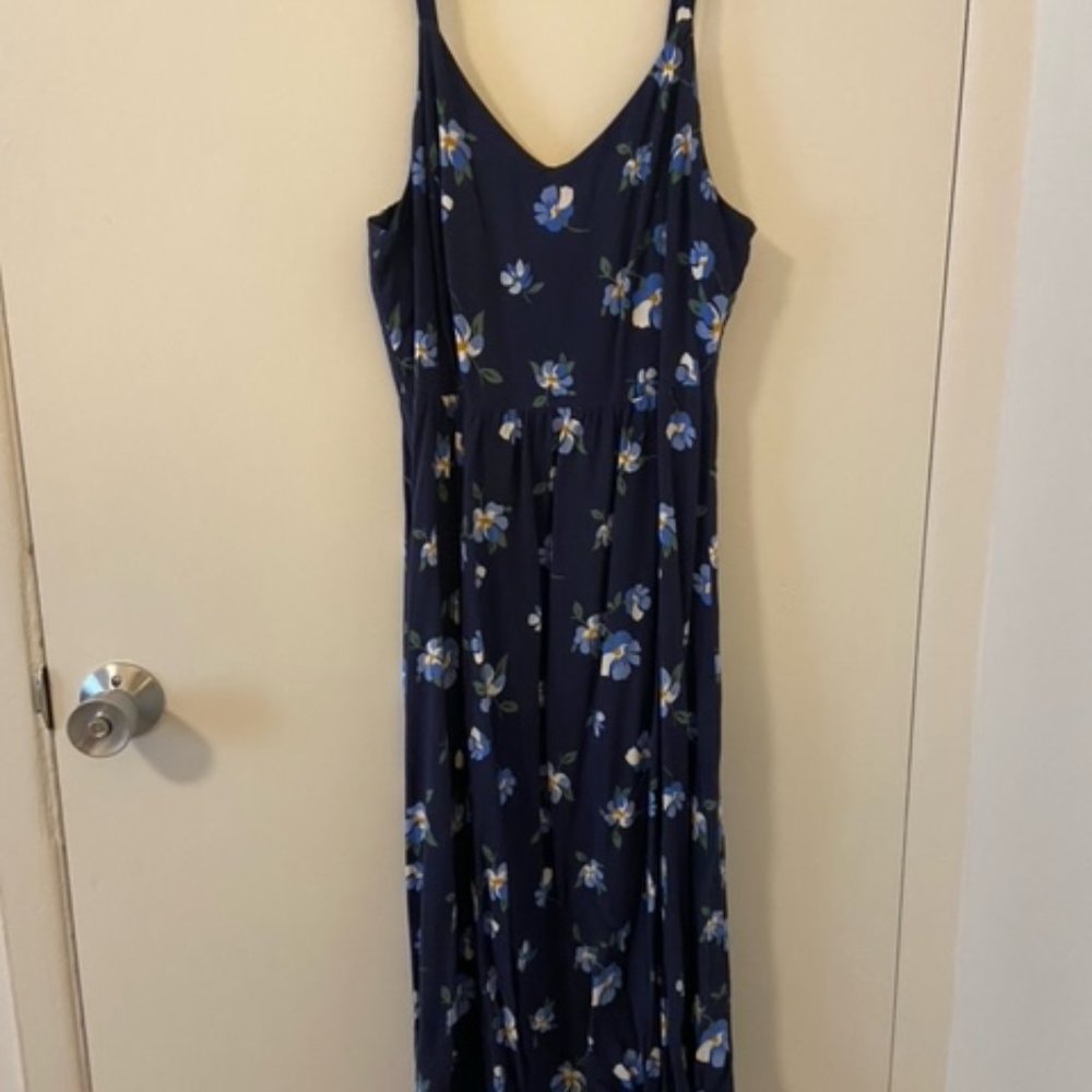 Women's Old Navy Cami dress, blue flower, size M
